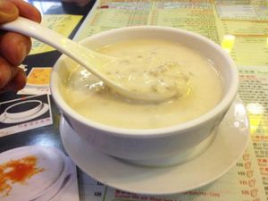 Their famous soy-skin barley sweet soup at Jade Vegetarian - Jane Heart in Kowloon