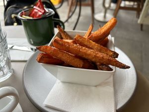 Sweet potato friess  at Silverberry in North West London