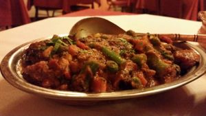 Vegetables curry at Maharaja City in Budapest