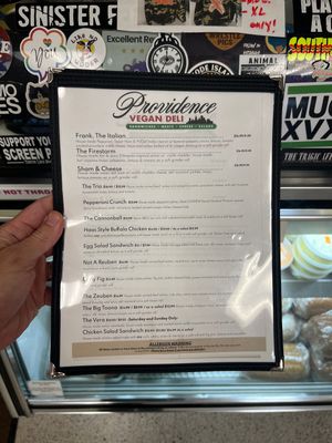 Menu  at Providence Vegan Deli in Providence