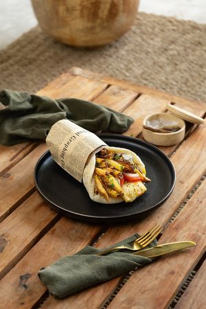 Falafel wrap at Elamu Lombok in 