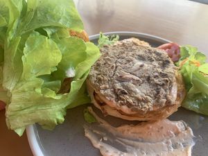 Jackfruit patty  at V-Tribe in Chiang Mai