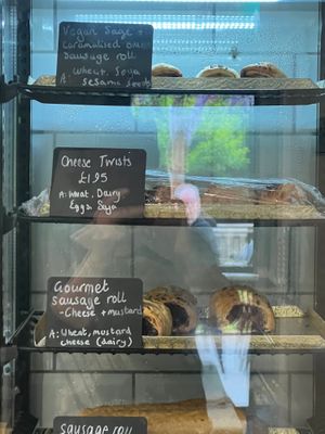 some vegan pastries today was carmalised onion and vegan cheese at Lenny's of Eastgate in Rochester