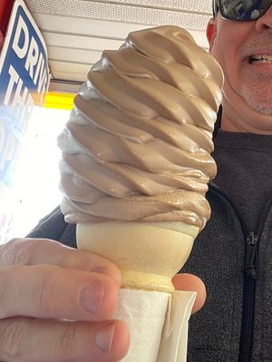Vegan soft serve   at Dairy Twist Cafe in Wolverine Lake