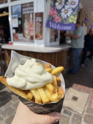 fries with vegan mayonnaise   at Hafeneck - Kiosk in Timmendorfer Strand