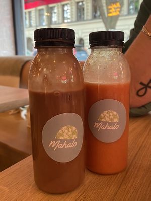 Banana split and Good 4 your guy smoothies   at Mahalo - Kungsholmen in Stockholm