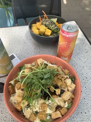 Caesar salad and Knivsöder, with tasty fresh  drinks   at Mahalo - Kungsholmen in Stockholm
