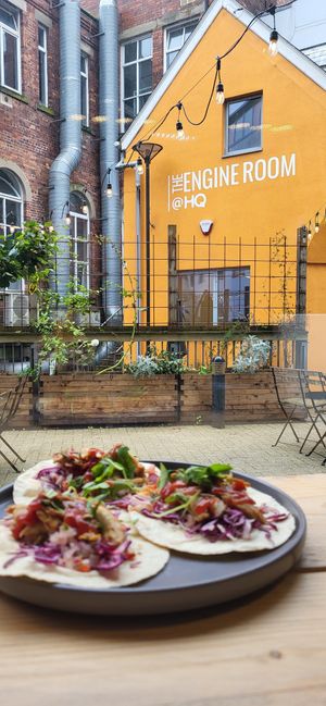 Vegan chicken tacos at HQ Urban Kitchen in Swansea