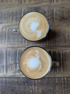 Oat latte at HQ Urban Kitchen in Swansea