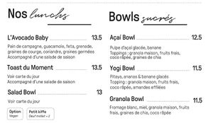 Salty & sweet bowls at kind cafe @ kind yoga in Paris