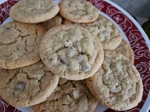 Vegan choc chip cookies at Ukrave Desserts in Manchester