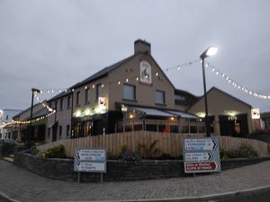 Outside at Fitz's Bar in Doolin