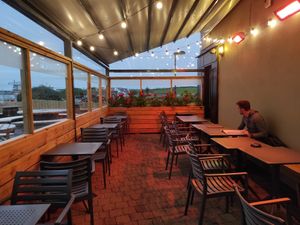 Outside at Fitz's Bar in Doolin