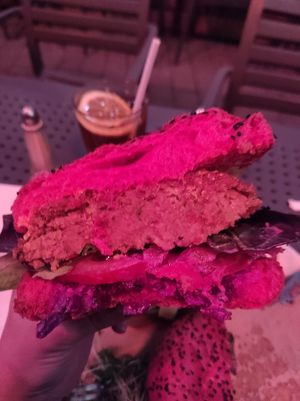 Vegan burger at Fitz's Bar in Doolin