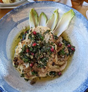 Cauliflower steak at Fitz's Bar in Doolin