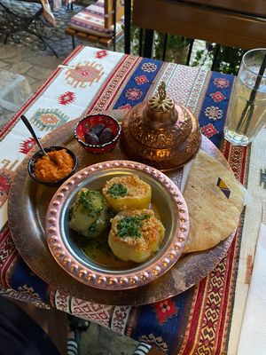 Ask for the vegan version(it’s normally with cheese). The food is very good!   at Vrata Orijenta in Mostar