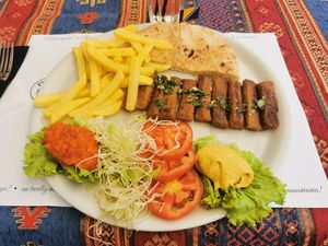 Vegan Cévapi at Vrata Orijenta in Mostar