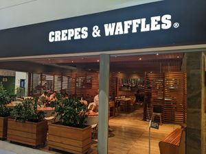 Outside of Crepes and Waffles at Crepes & Waffles in Medellin
