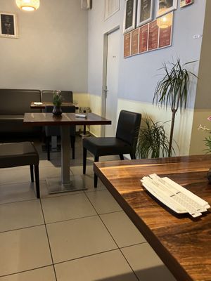 inside the restaurant   at Sosaku Vegan Restaurant in Vienna