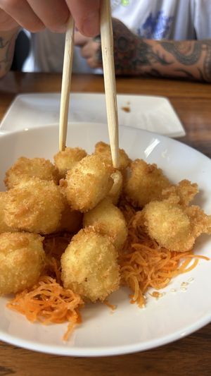 fried tofu   at Sosaku Vegan Restaurant in Vienna