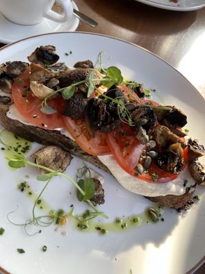 Mushroom & tomato breakfast toast   at Food For Fit  in Sliema