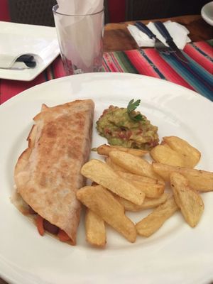 Vegan Burrito as a part of the daily vegan menu at Alax Pacha  in Copacabana
