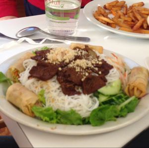 bbq  at Loving Hut in Sandy Springs