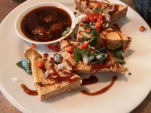 Fried tofu bites  at Loving Hut in Sandy Springs