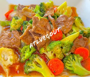 Broccoli teriyaki   at Loving Hut in Sandy Springs