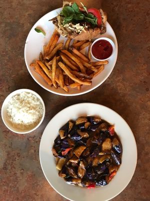 Philly and Eggplant  at Loving Hut in Sandy Springs