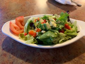 Side salad. Fairly priced and fresh   at Loving Hut in Sandy Springs