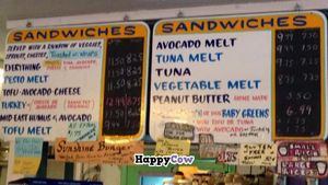 sandwich board at Good Food Conspiracy in Big Pine Key