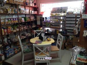 inside seating at Good Food Conspiracy in Big Pine Key