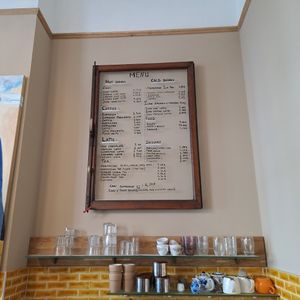 Menu at Darjeeling Garden in Brussels