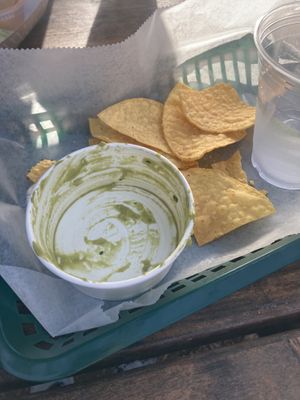 Guacamole and chips (it was so good we ate it before I could take a picture!)  at Muñecas Taco Garden and Bar in Gainesville