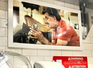 Keith and Hadji at Nikki's Not Dog Stand in Sag Harbor