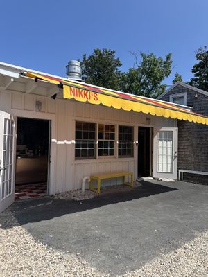 Outside  at Nikki's Not Dog Stand in Sag Harbor