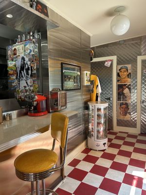 Inside  at Nikki's Not Dog Stand in Sag Harbor