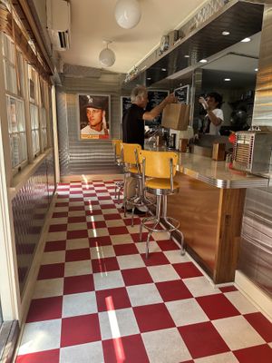 Inside  at Nikki's Not Dog Stand in Sag Harbor