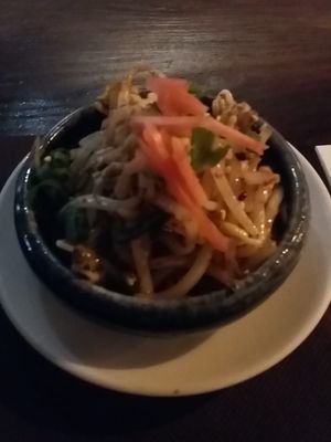 Spicy bean sprouts at Don Don Ramen in Gran Canaria
