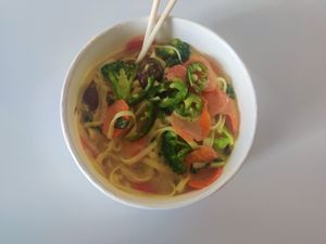  at Boom Noodles in Trinidad