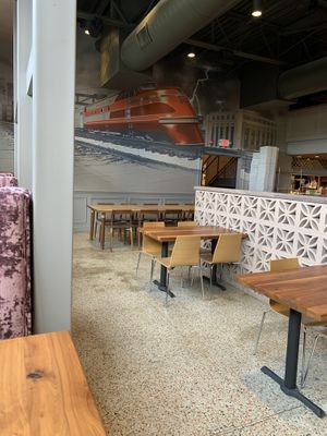 Indoor seating  at Da Legna at Nolo in New Haven