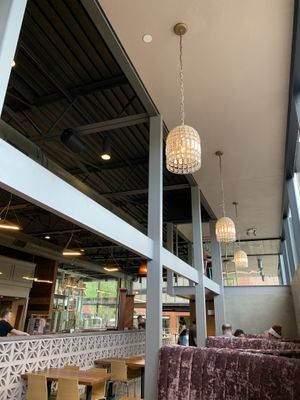 Indoor seating  at Da Legna at Nolo in New Haven