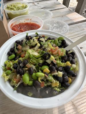 Mexican salad without cheese  at Pico's Taco Shack in Brewster