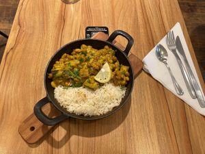 Curry vegan  at Apégo in Paris