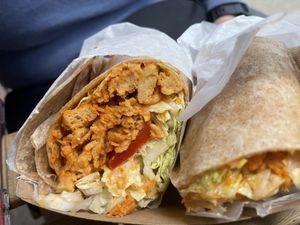 Buffalo wrap at Sweet to Lick in Williston Park