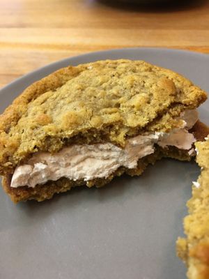 Pumpkin oatmeal whoopie pie  at Sweet to Lick in Williston Park