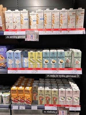 plant-based milk at Assorti in Vilnius