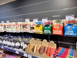 vegan gummies and other snacks at Assorti in Vilnius