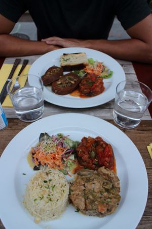Soy blanquette and seitan roll at Le Potager du Marais - Saint Paul in Paris